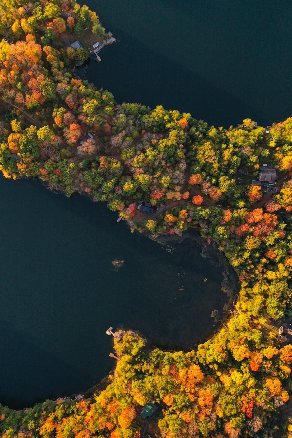 The Frontenac bathroom with warm pine accents